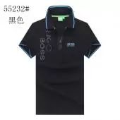 hugo boss t-shirt slim fit pas cher polo lapel short sleeves b55232 black